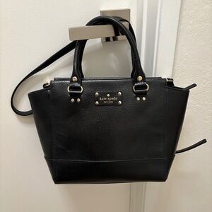 Kate Spade leather “WELLESLEY CAMRYN” black crossbody /satchel